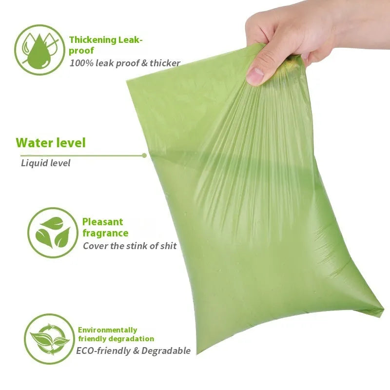 EPI extra thick biodegradable dog poo bags on a roll, available in multiple colours.