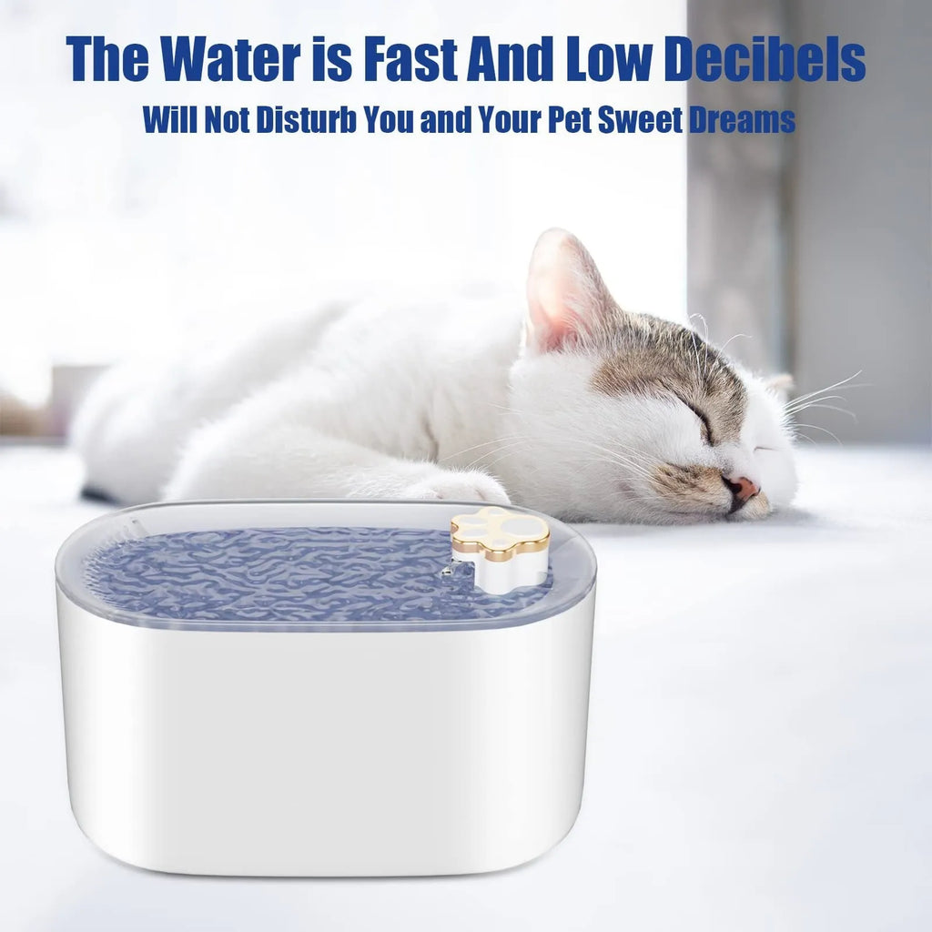 Berlin blue automatic pet water fountain with LED light indicator and triple filtration system