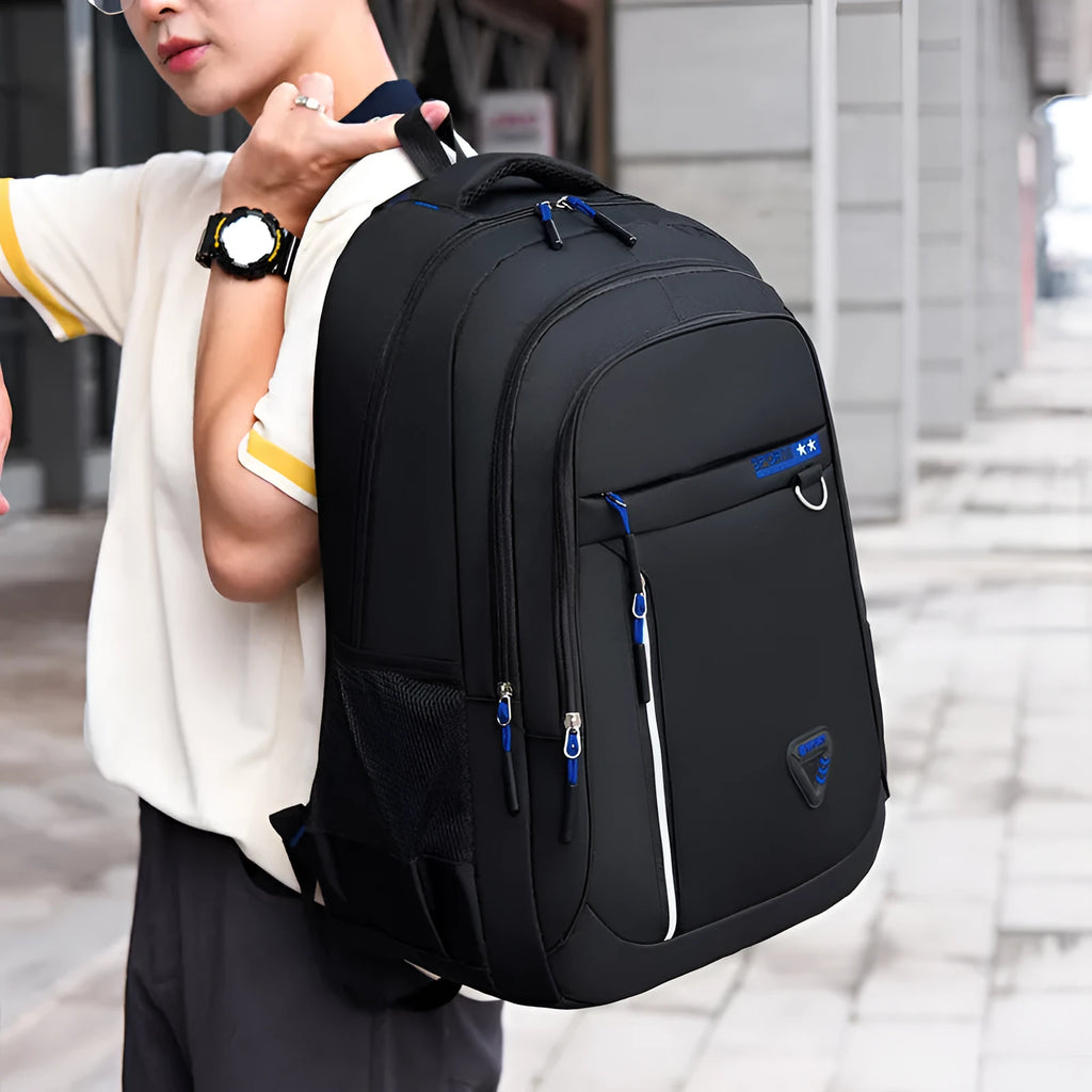 Men's Oxford cloth school backpack with air pillow belt system in multiple colours