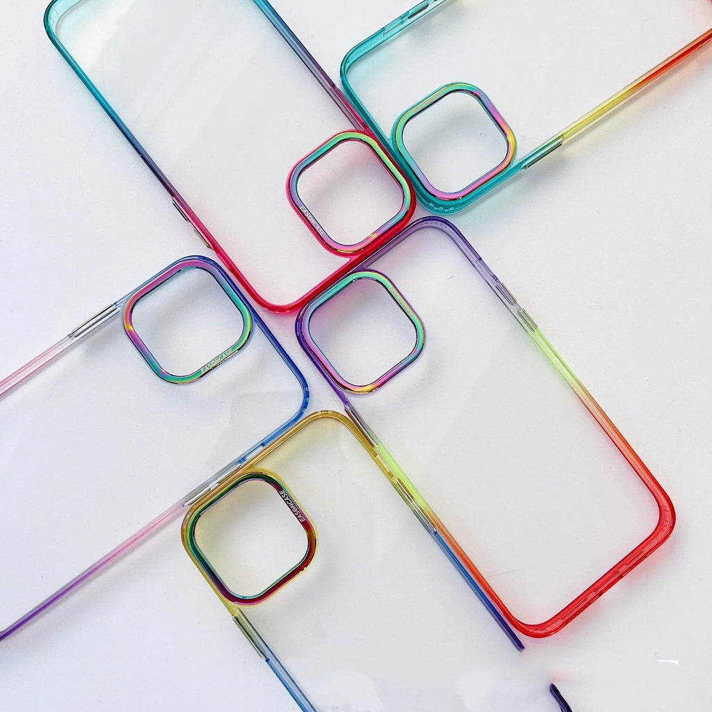 PC metal lens protective back cover case for iPhone 14 Pro Max in blue aurora colour