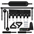 Black TPE 180 lb full suit elastic rehabilitation training household set with yoga fitness kit