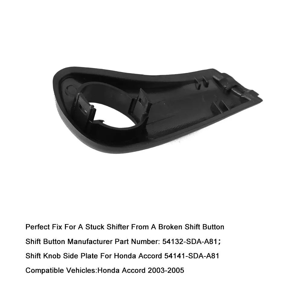 Black plastic ABS gear shift button handle for Honda Accord 2003-2005 replacement
