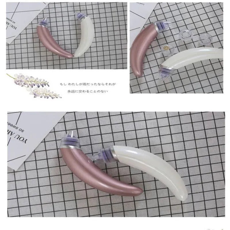 Rose gold and white Pore Beauty Cleanser JY-666 electric blackhead suction instrument for face and nose.