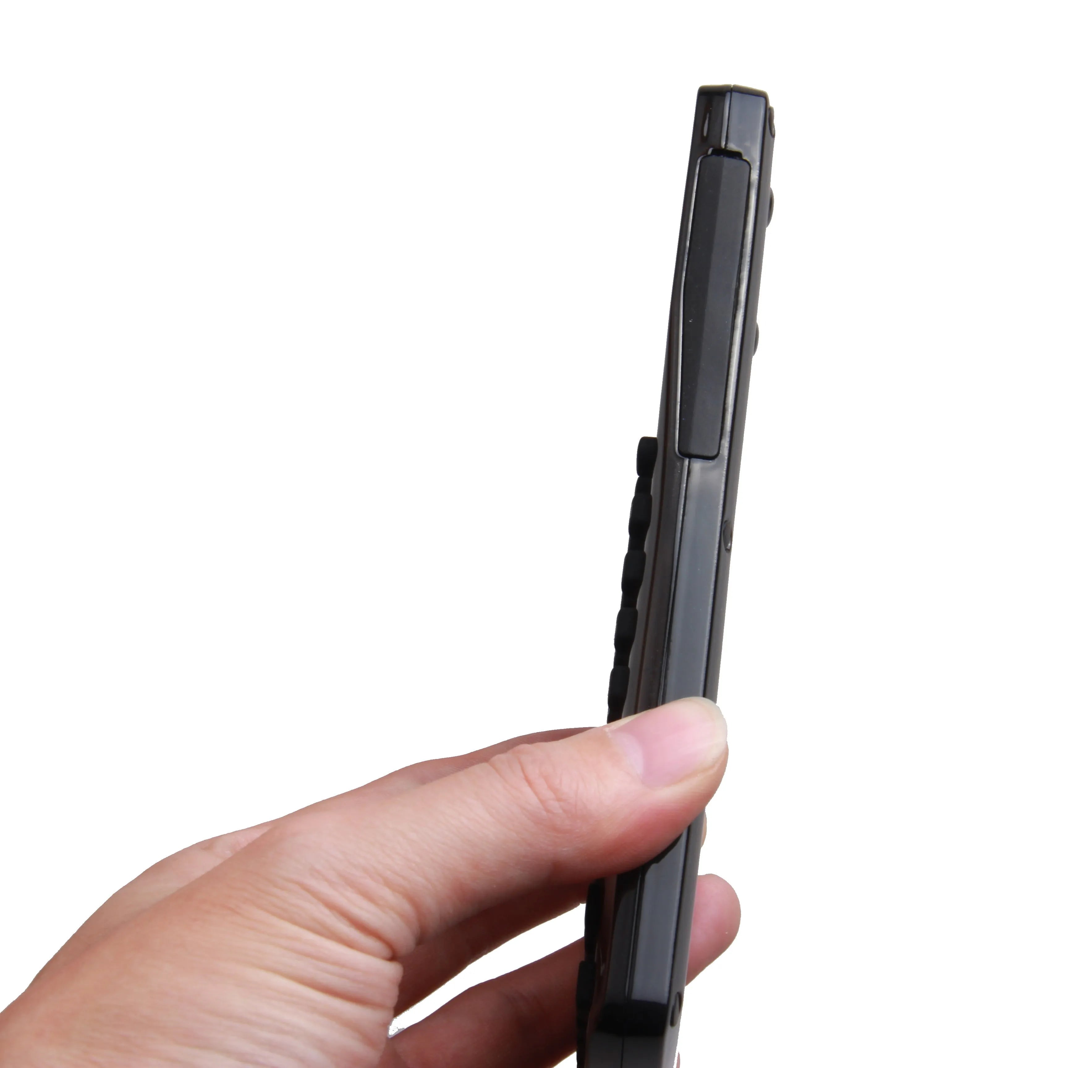 Black multifunctional e-book reader with 2.8cm x 3.3cm screen showing multilingual interface