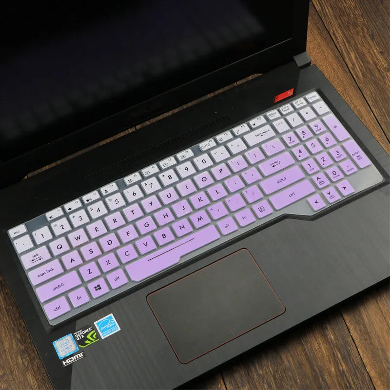 ASUS Flight laptop keyboard protective film cover in multiple colour options on a keyboard