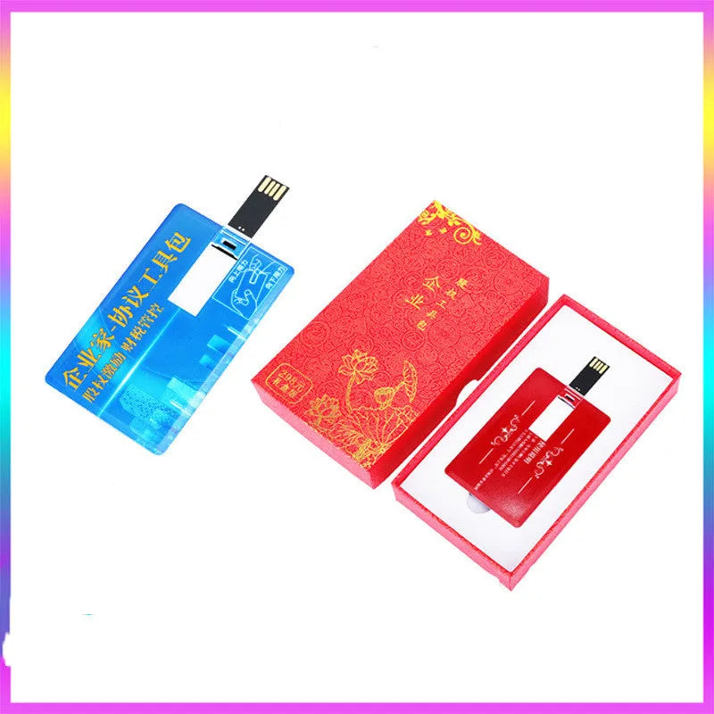 Creative gift USB flash drive business card shape, plastic shell, 10 g, 8.5*5.6mm, USB 2.0.