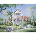 Meteor Garden digital oil painting half hand-painted Baroque landscape on linen 40x50cm