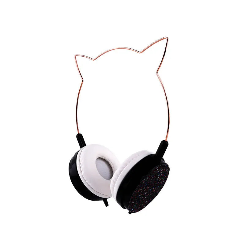 Wired over-ear headphones with microphone, 3.5mm straight plug, 1.2m PVC cable, ABS earmuffs, available in black, blue, pink and yellow