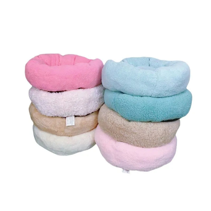 Round cloth dog mat in S 35cm, M 45cm, or L 58cm, random colour, one pet pad per order