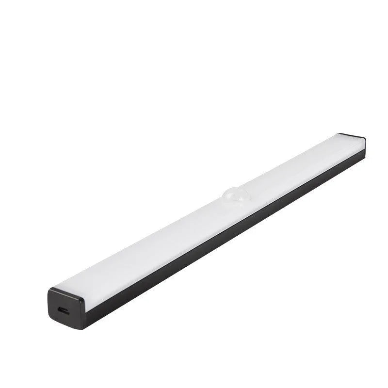LED body induction light strip, battery powered, motion sensor, black or white, 10cm to 50cm, warm or white light