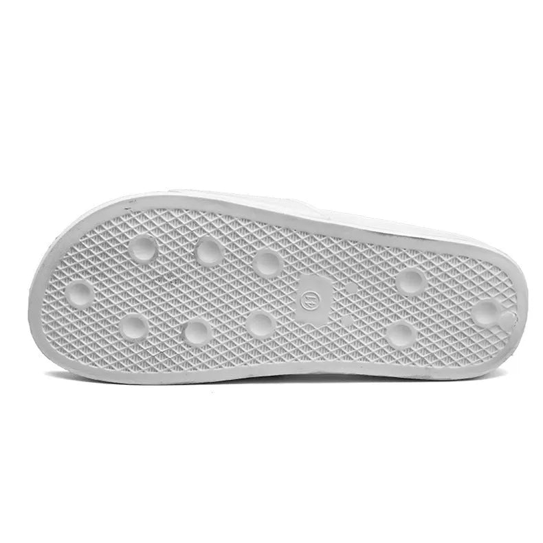 Men's open toe slippers with viscose upper and rubber sole in black and white colour options