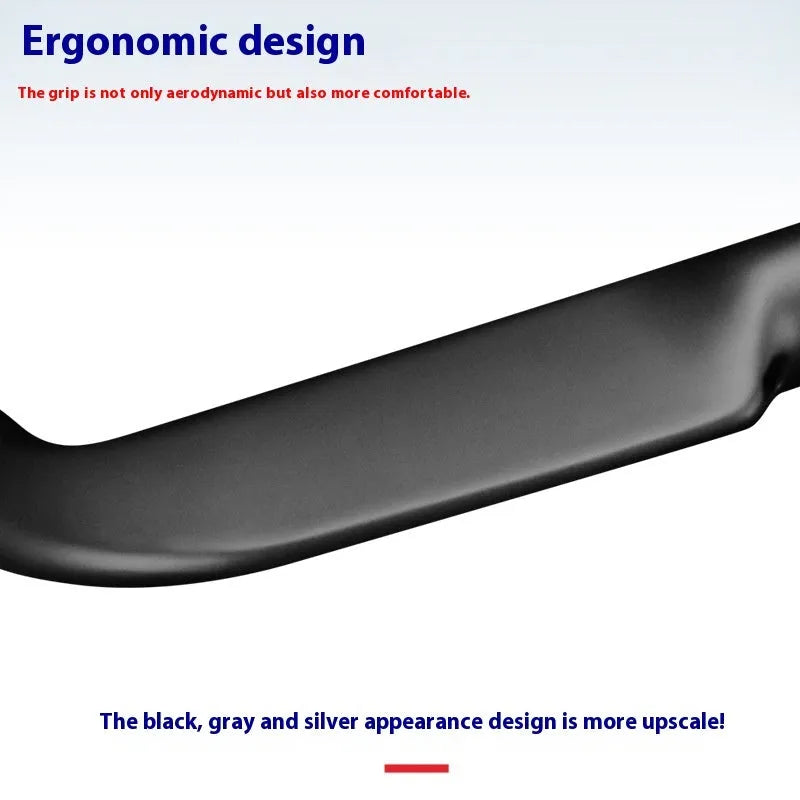 Carbon fibre road bicycle handlebar showing black double line pattern and 31.8mm clamp section.