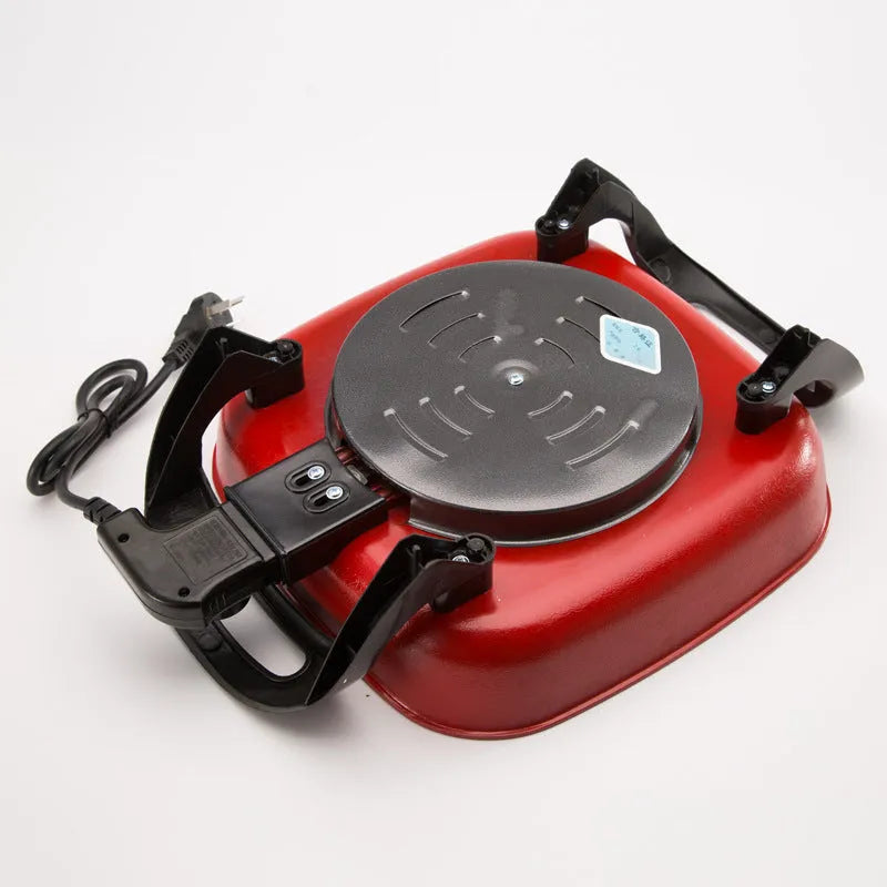 Multifunctional electric hot pot, square, 1300W, 6L+, aluminium alloy liner, black red, 30cm