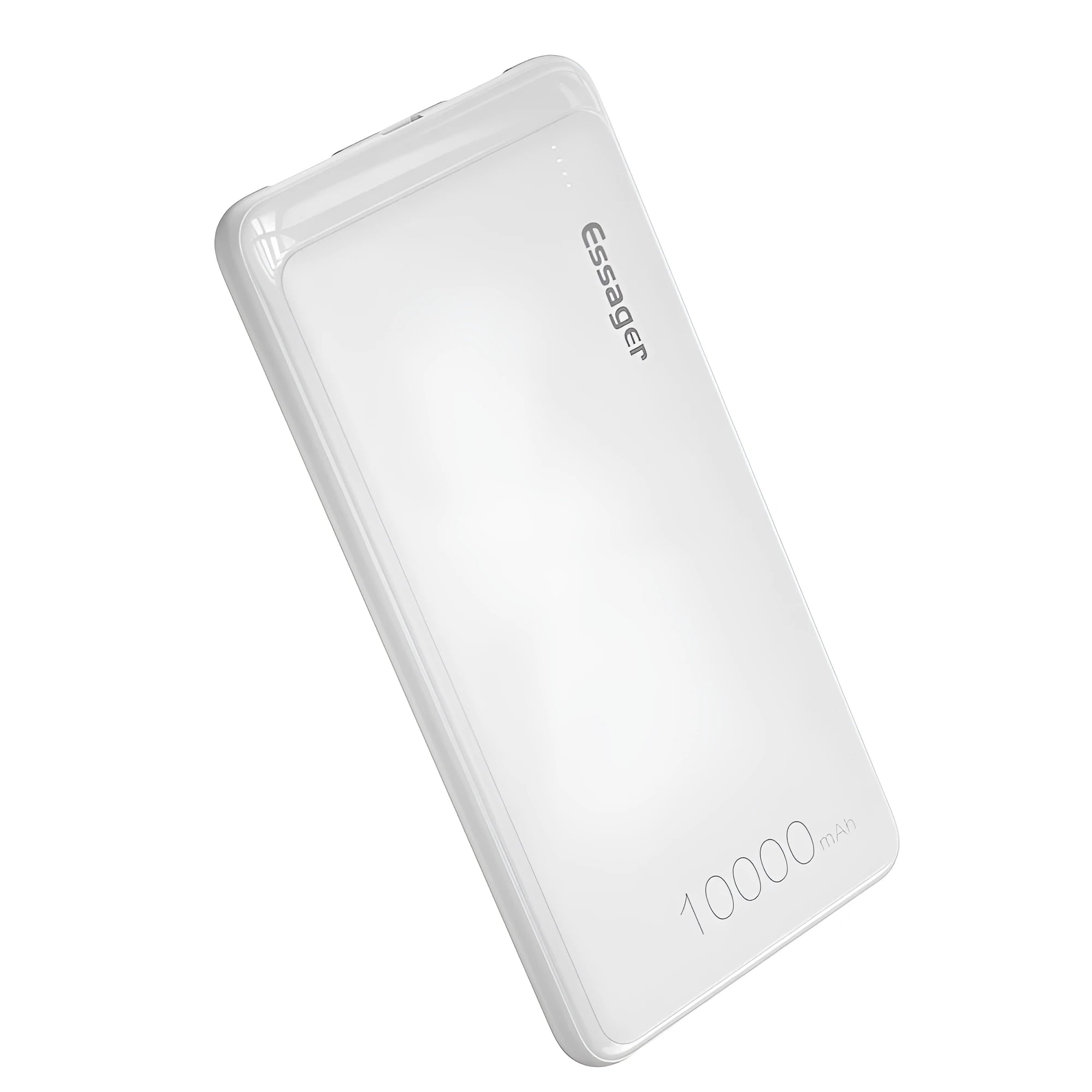 Essager Small Jane black 10000mAh portable power bank with dual USB ports and LED indicators