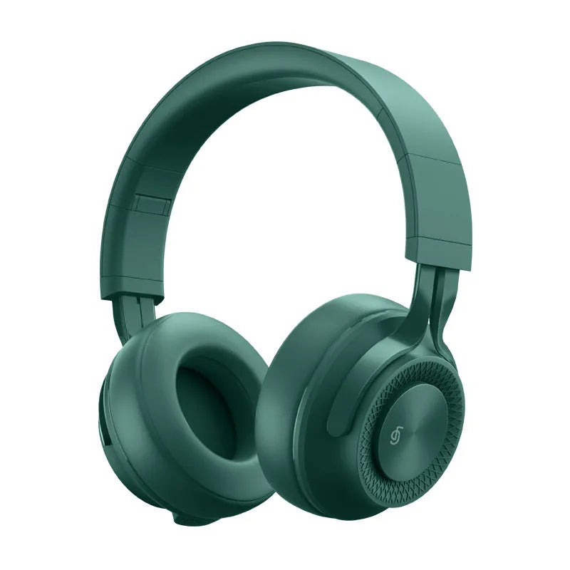 Sports wireless Bluetooth headset showing four colour options: black, green, grey and red