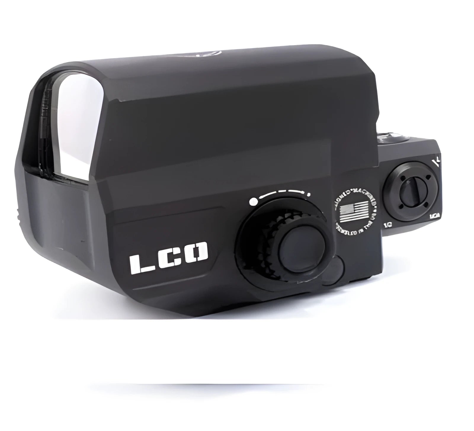 LCO tactical red dot reflex sight with integrated 20mm Picatinny rail mount and quick-release lever