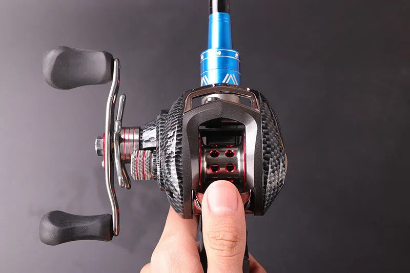 Raistar water drop wheel double centrifugal reel with 12+1 bearings, 6.3:1 ratio, two-colour aluminium wheel, left or right hand