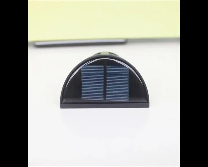 White solar wall lamp with six LED lights and IP65 waterproof rating for outdoor use