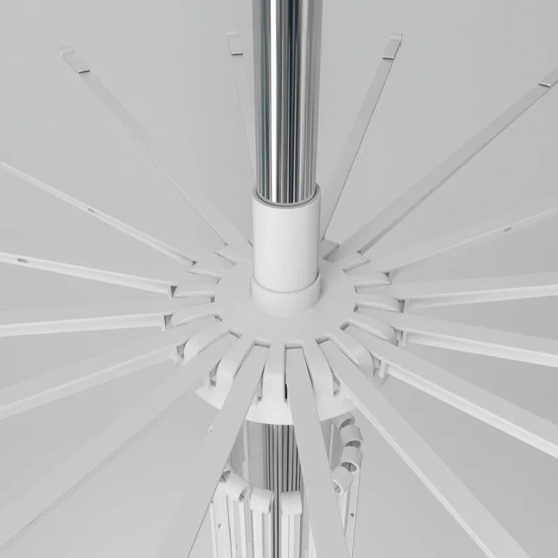 Three-layer stainless steel mobile drying rack with split plastic clips for socks, pants, and ties
