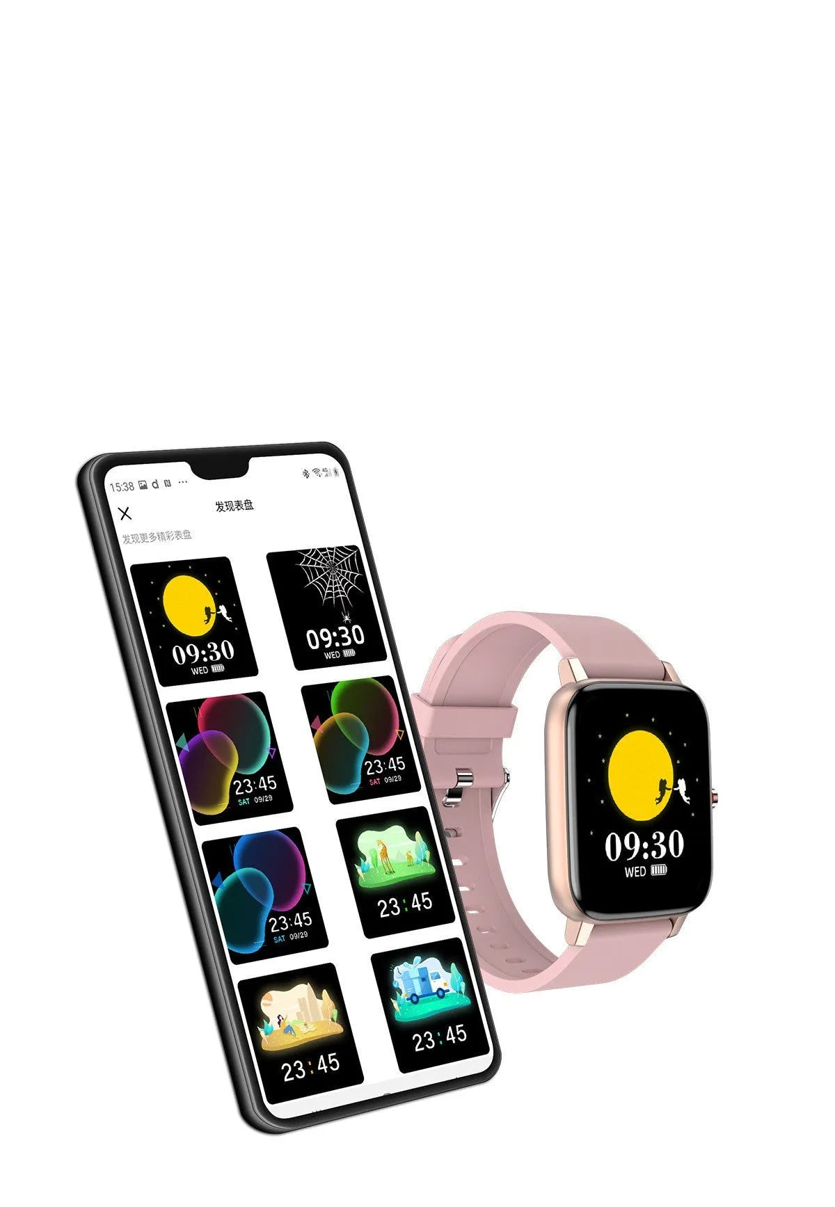 H80 sports smart watch with black silicone strap showing ECG and blood oxygen monitoring on screen