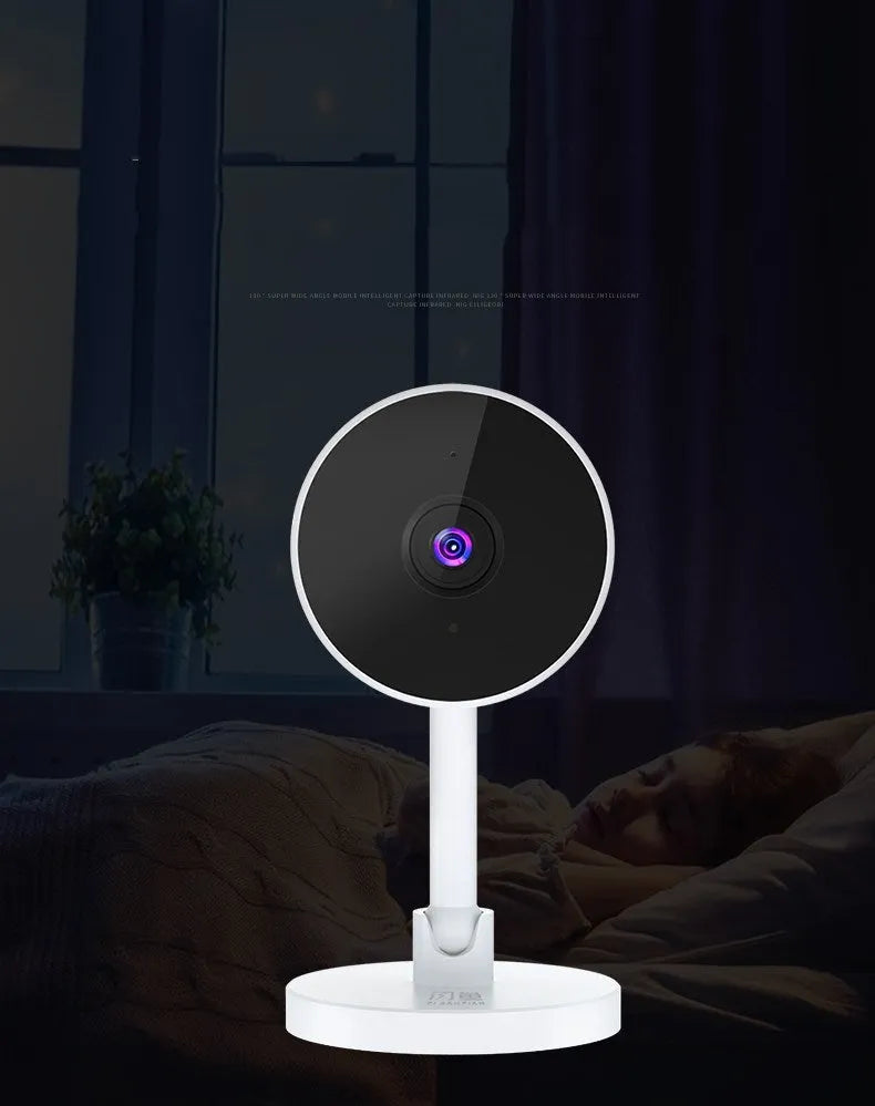 White intelligent network alarm anti-theft WiFi home monitor gun camera with 1080p resolution