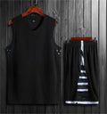 White breathable sports vest and trousers set for student campus training