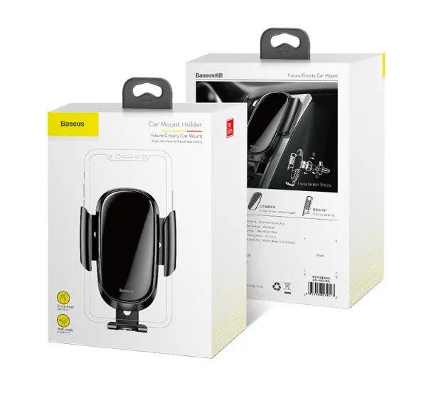 Smart car bracket mobile phone holder mounted in vehicle with adjustable clamp and one-touch opening mechanism