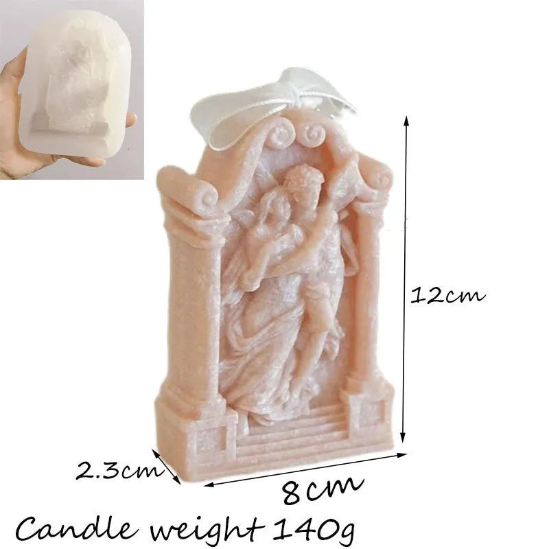Ancient Greek couple angel silicone baking and craft mold