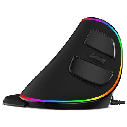 Symphony version vertical ergonomic snail RGB wired mouse with USB cable and DPI settings