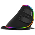 Symphony version vertical ergonomic snail RGB wired mouse with USB cable and DPI settings