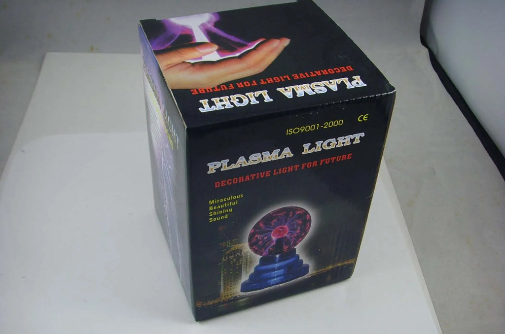 Colourful USB-powered magic ball light with 7.62 cm glass sphere on ABS base