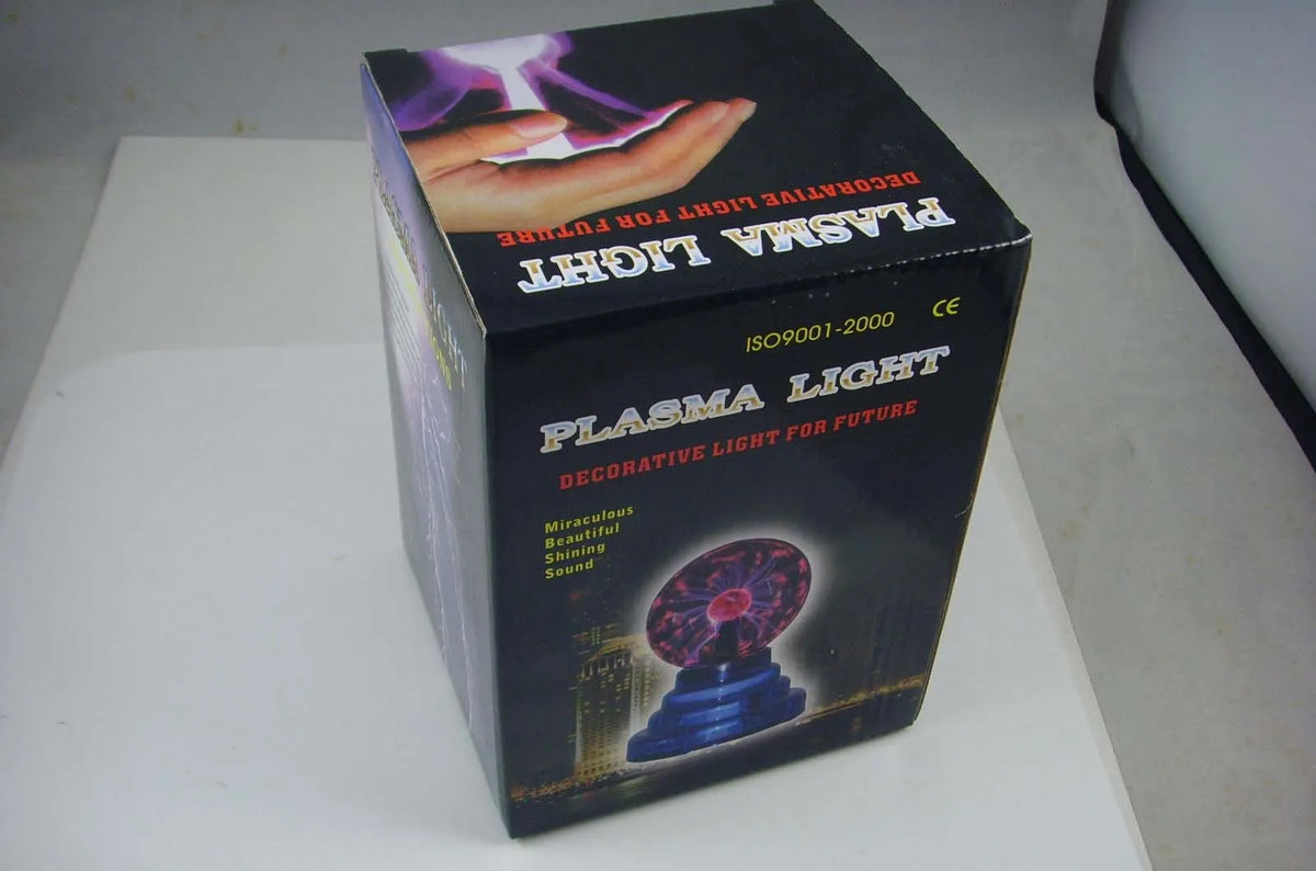 Colourful USB-powered magic ball light with 7.62 cm glass sphere on ABS base