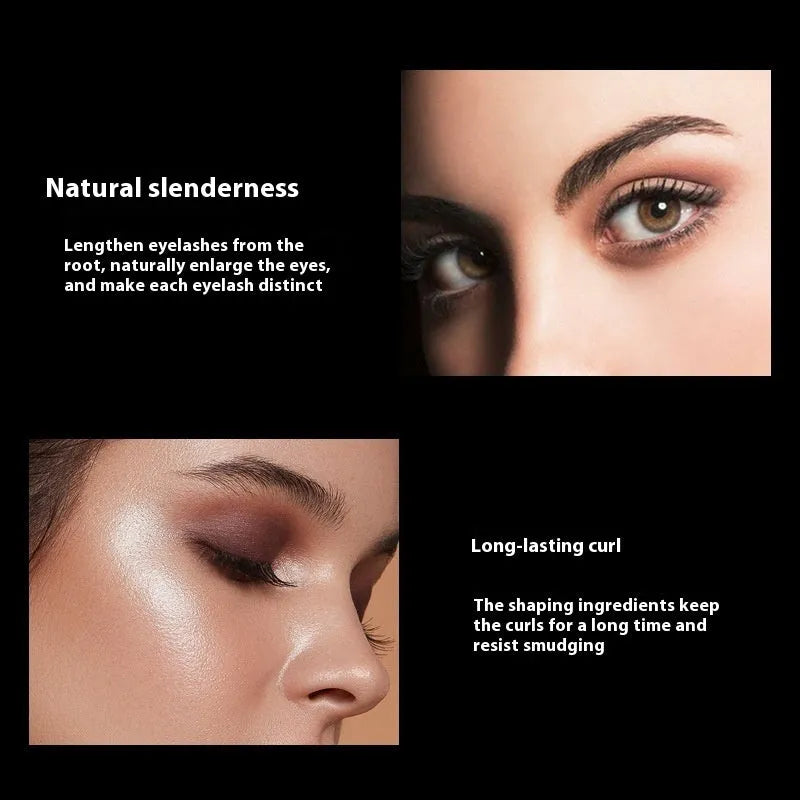 Black 4D waterproof curling mascara with lengthening and thickening properties