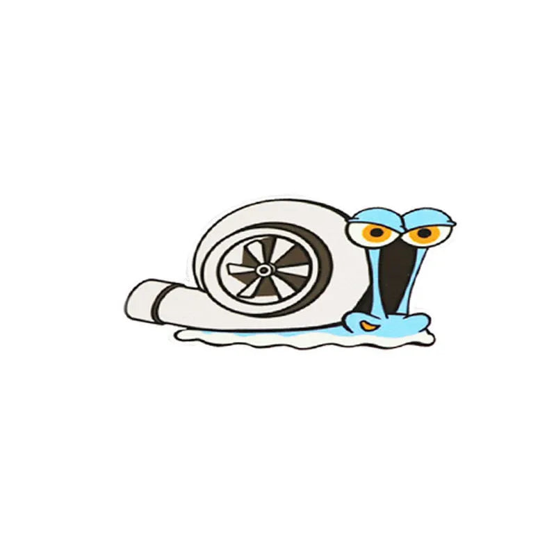 Colourful cartoon snail reflective sticker for car windows and bumpers measuring 12cm by 8cm