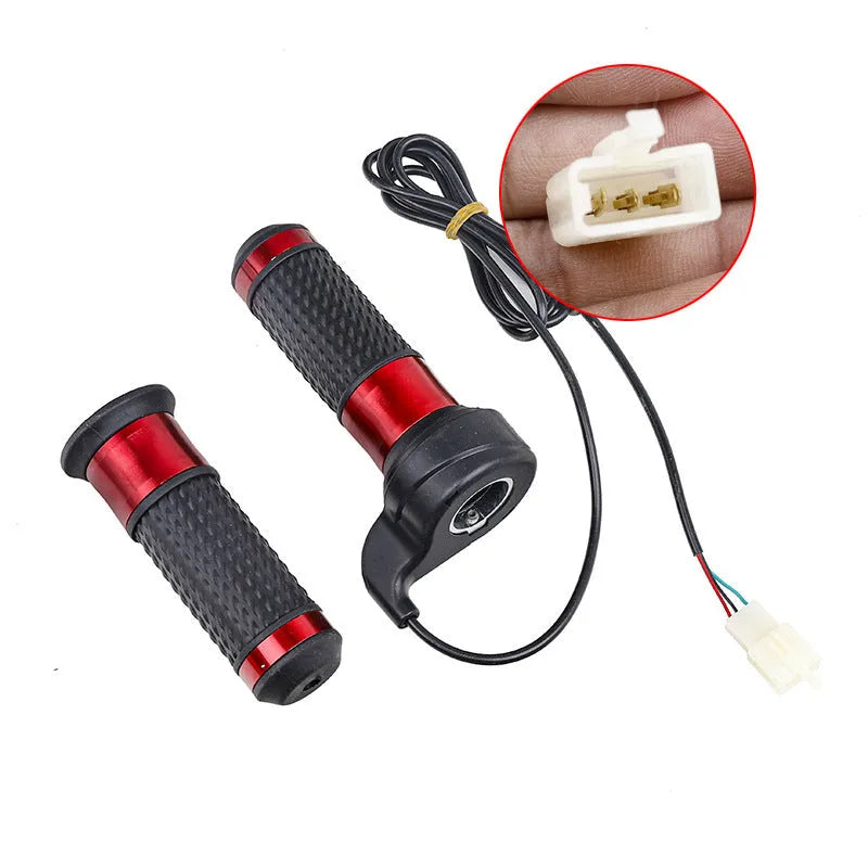 Plastic three-speed rotating throttle handle kit for three-wheel electric vehicle modification.