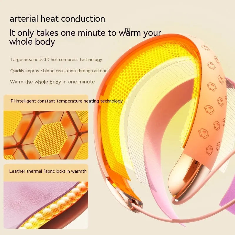 2-in-1 plastic hand warmer power bank in pink orange colour