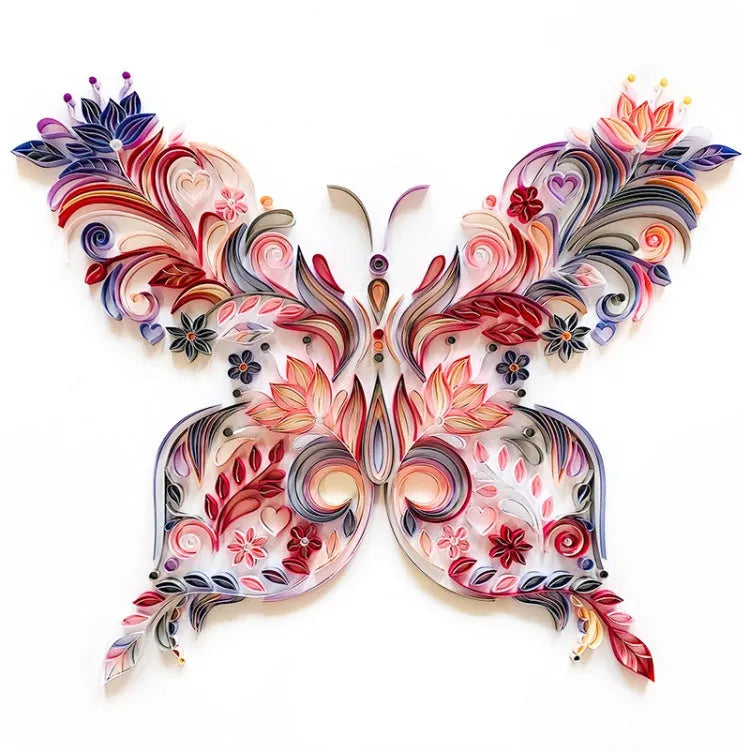 20 inch handmade butterfly quilling paper craft decoration with tool kit