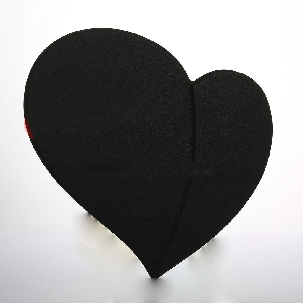 Heart-shaped leather wireless charging mouse pad in red with indicator light and Micro 5pin cable