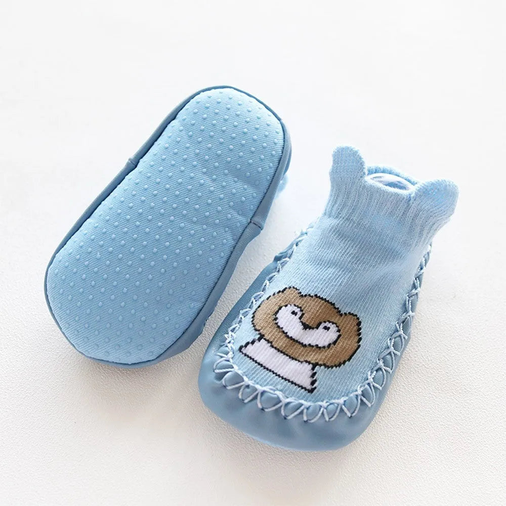 Cotton baby toddler shoes in blue, gray, green, light blue, pink, or yellow, sizes 11cm to 14cm.