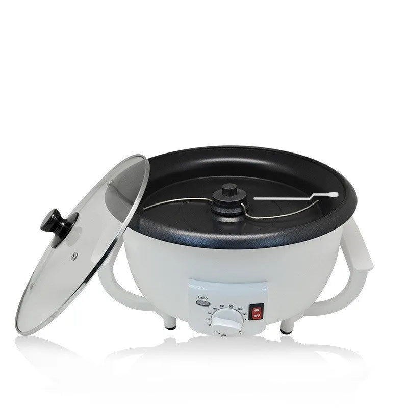 White coffee bean roasting machine with 750g capacity and 1200W power for home use