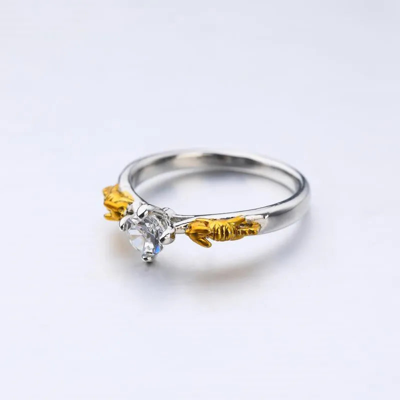 Copper crystal crown ring in black gold colour for cosplay costume jewellery