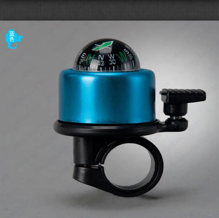 Bicycle Cycling Sport Handlebar Ring Compass Down Horn Bell Built-in Compass ABS Alloy 22mm Handlebar Fit Road Mountain Bike Bell Black Blue Gold Purple Red Silver Colours Available Bicycle Accessories