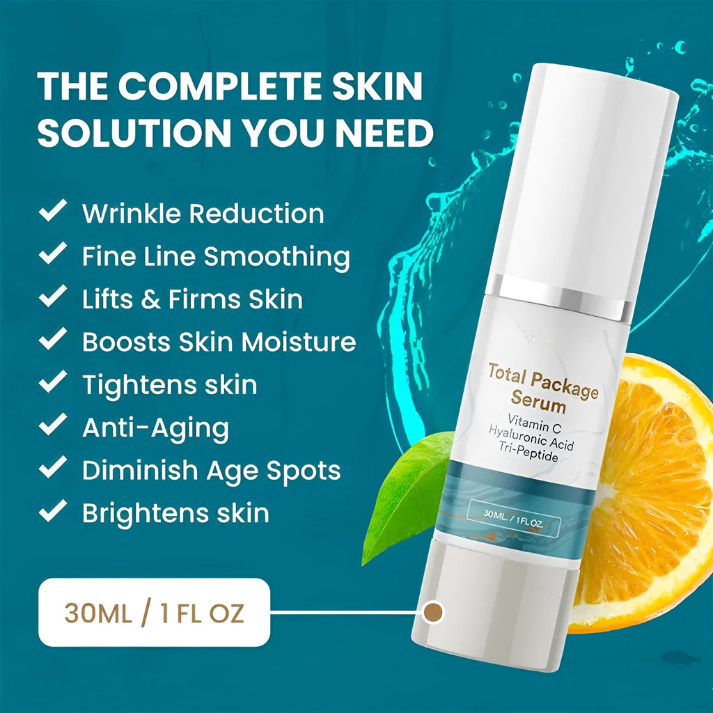 30ml bottle of transparent facial essence serum for moisturising and brightening skincare