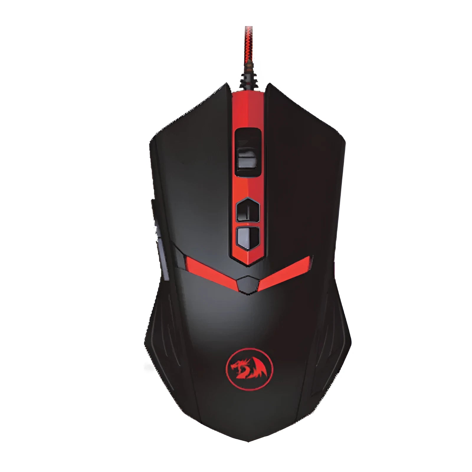 Black and red USB wired optical gaming mouse with ergonomic design and 1.8 metre cable