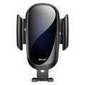 Smart car bracket mobile phone holder mounted in vehicle with adjustable clamp and one-touch opening mechanism