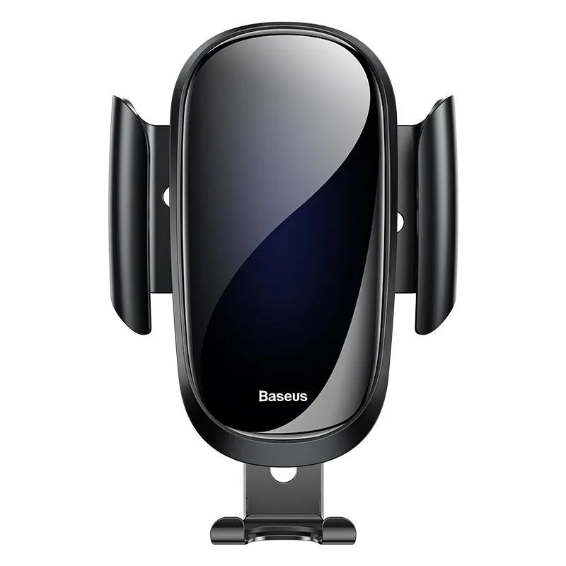 Smart car bracket mobile phone holder mounted in vehicle with adjustable clamp and one-touch opening mechanism