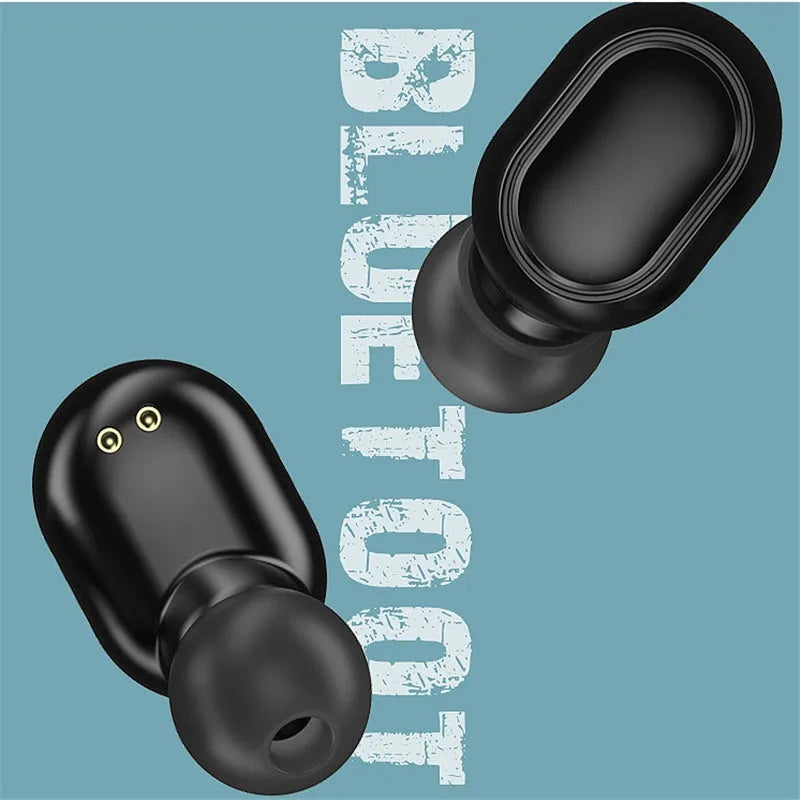 TWS Digital Display XT01 Earphone black Bluetooth V5.0 with Type-C charging bay and white blue button light