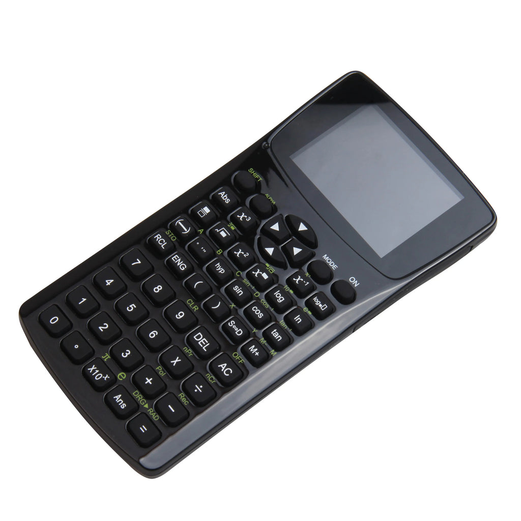 Black multifunctional e-book reader with 2.8cm x 3.3cm screen showing multilingual interface
