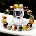 Crystal bracelet with colourful ghost cornucopia design on 10mm beads in ethnic retro style