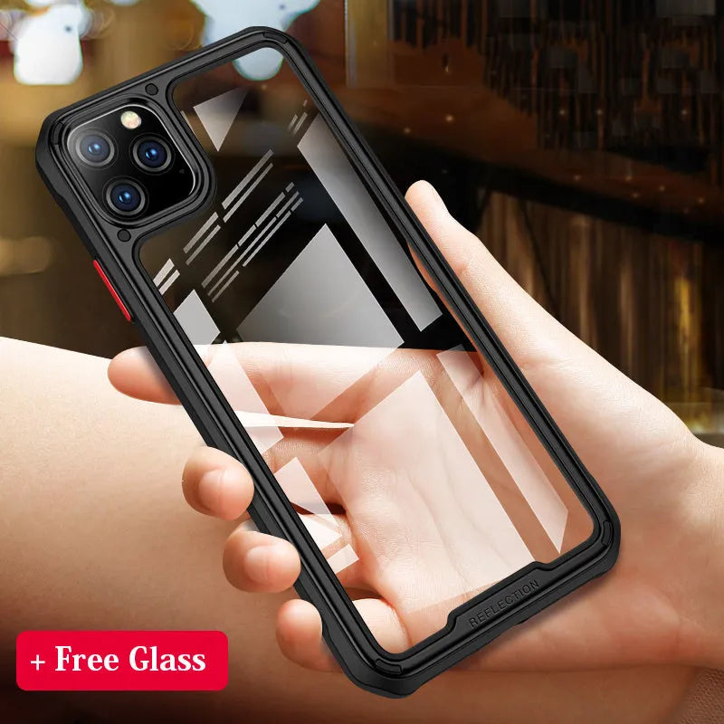 Transparent silicone phone case for Apple iPhone 11 series in six colour options